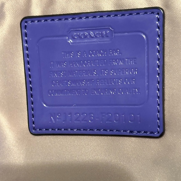 Coach Poppy Tan and Purple Shoulder Bag - Picture 10 of 16